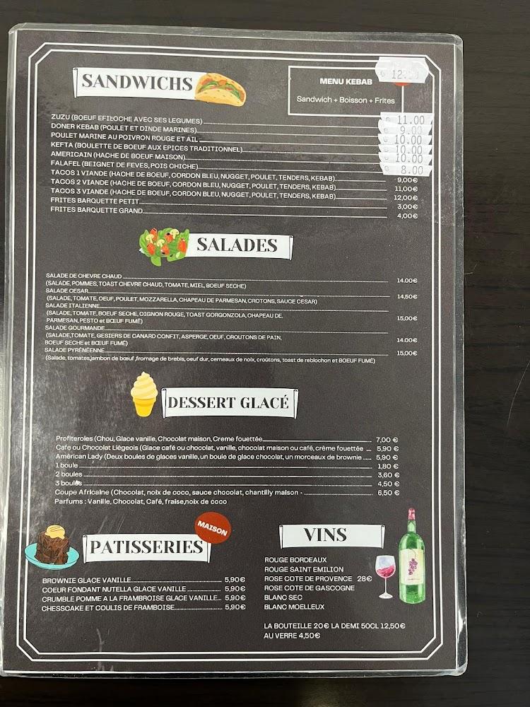 ZuZu Restaurant - Menu Image 1