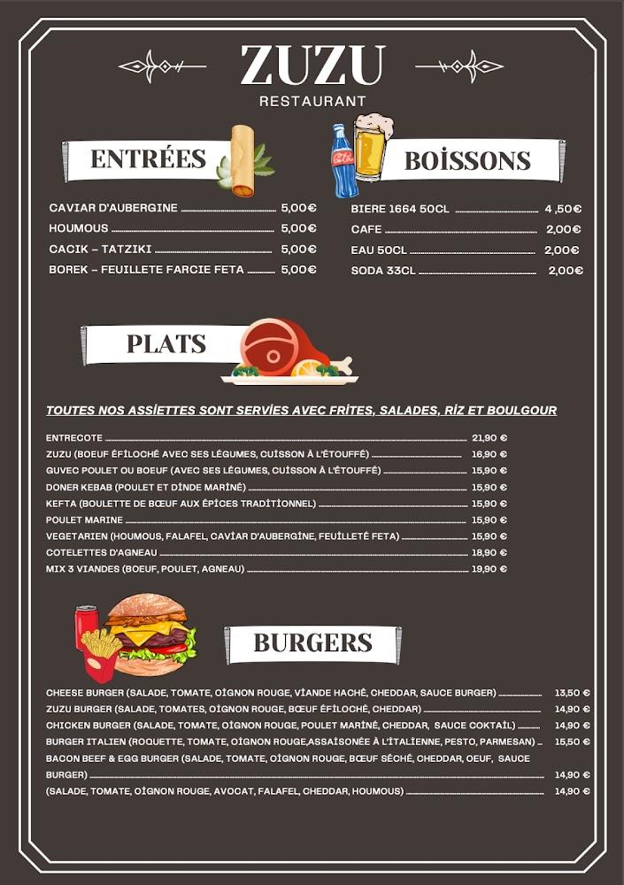 ZuZu Restaurant - Menu Image 2